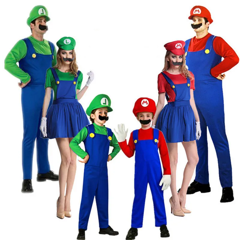 Cosplay&ware Kids Adult Anime Cosplay Props Hats Luigi Bros Fabric Dome Hat Baseball Cap Boys Girls Accessories -Zentai shop online H49693a818fca40eab1a42c977569c856O.jpg