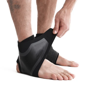 Elastische Bandage Ondersteuning Enkel Protector Voor Sport Gym Enkelbrace Met Riem Riem Achillespees Retainer Voet Guard