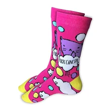 Повседневные носки с принтом кота и буквами из хлопка и спандекса