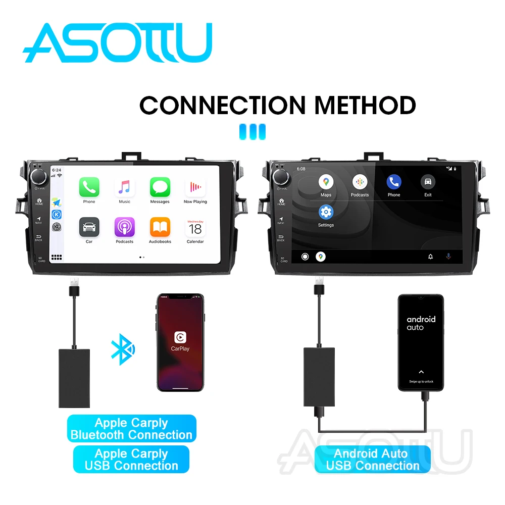 Беспроводная Автомагнитола Asottu для Apple Android навигация на платформе