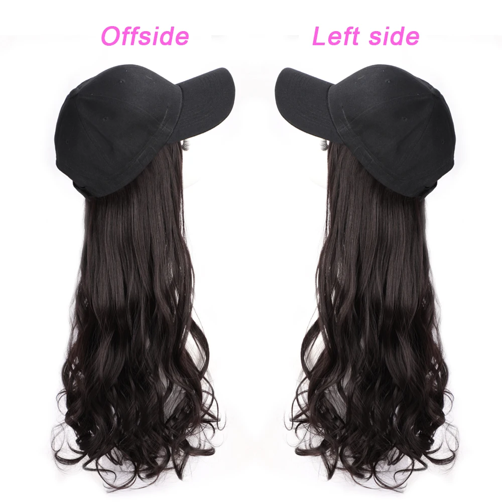 Baseball Cap With Hair Synthetic Hats 