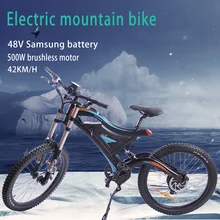 Взрослый Электрический велосипед, углеродный Электрический горный велосипед, мощный ebike, электрический велосипед, 500 Вт, 48 В, батарея, e велосипед, 21 скорость, горный