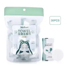 30 шт./лот, волшебное сжатое хлопчатобумажное одноразовое полотенце для путешествий на открытом воздухе, салфетки для таблеток и капсул, бумажная Тканевая маска, чистящее полотенце