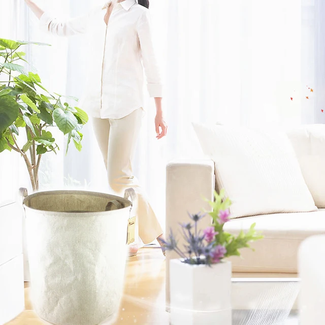 Pamut-Linen Kézitáska Baba Gyerek Játék Vászon Mosoda Kosár Tároló Táska Összecsukható - Image 2