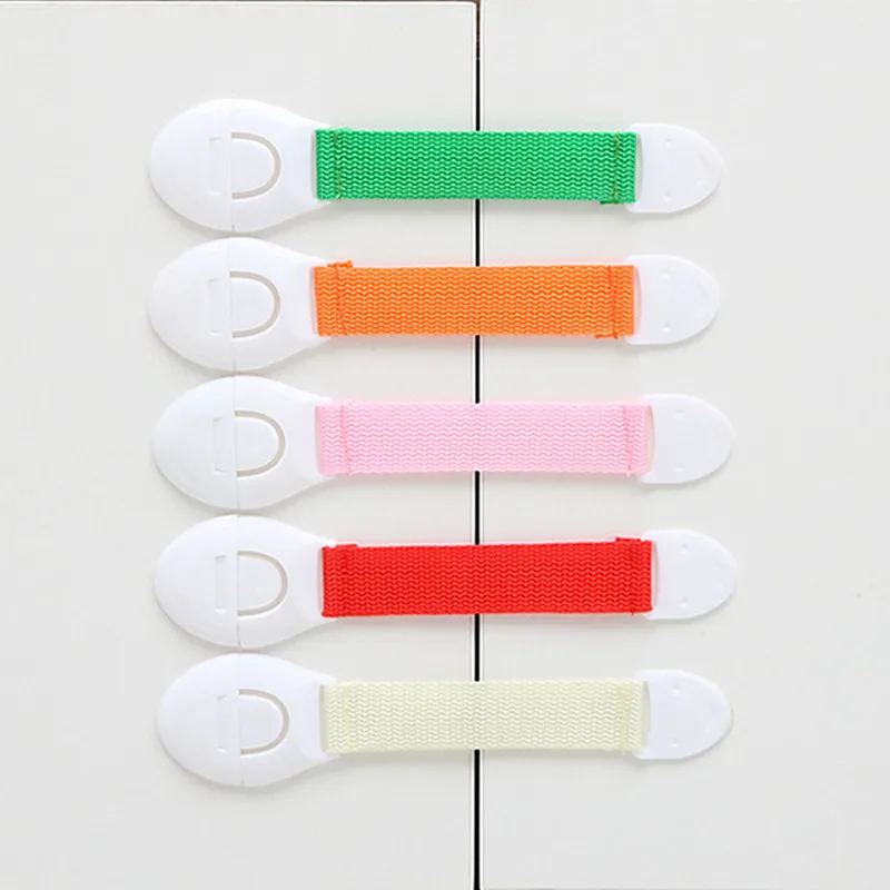 10 unids/lote de cerradura para niños, protección de bloqueo, puertas de seguridad, cierre de plástico