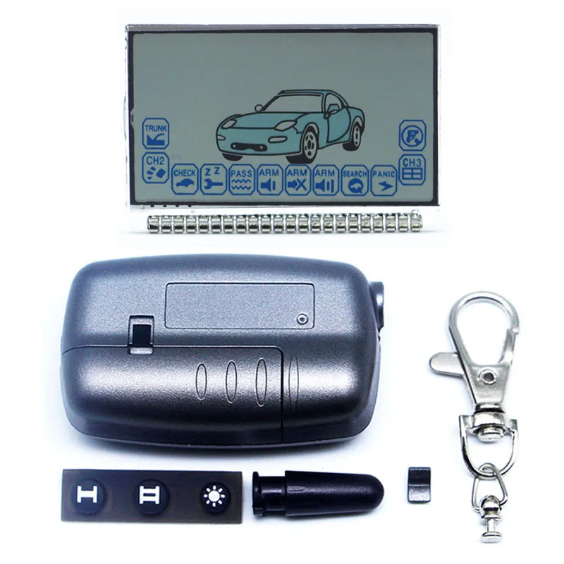 

A6 LCD Display Screen +Russian version A6 Case for Two way Car Alarm System Starline A6 lcd Remote Control Key Fob Keychain
