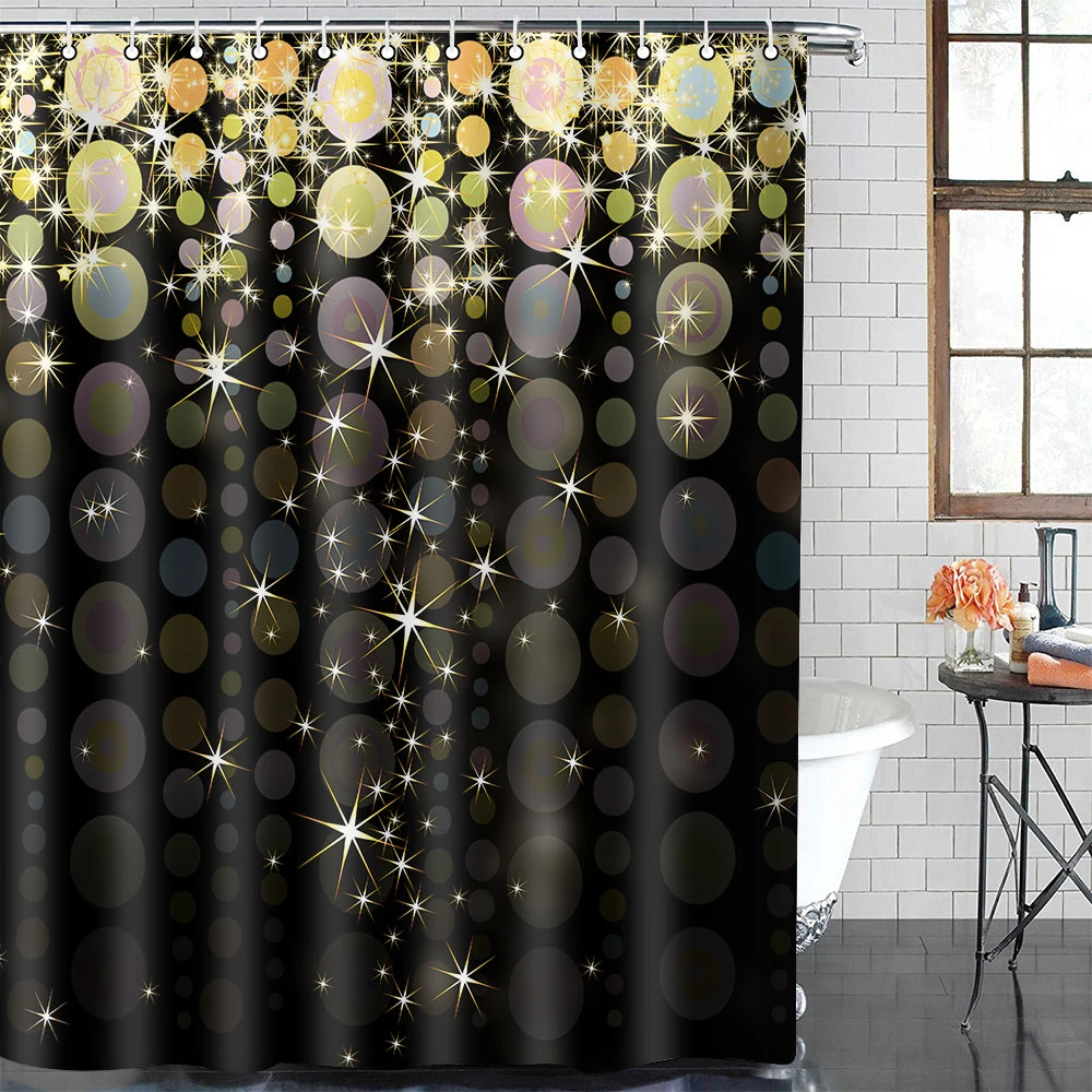 MTMETY Colorful Rainbow Stripes Shower Curtain Sparkling diamond Bathroom  Waterproof Polyester Bath Screens rideau de douche|Shower Curtains| -  AliExpress