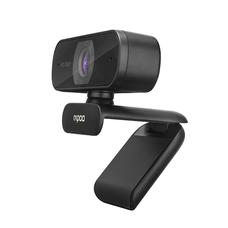 Rotatable para Transmissão ao Vivo 1080p com Usb com Microfone Original Rapoo Webcam Câmeras Vídeo Chamada Conferência C260 hd - Imagem 2