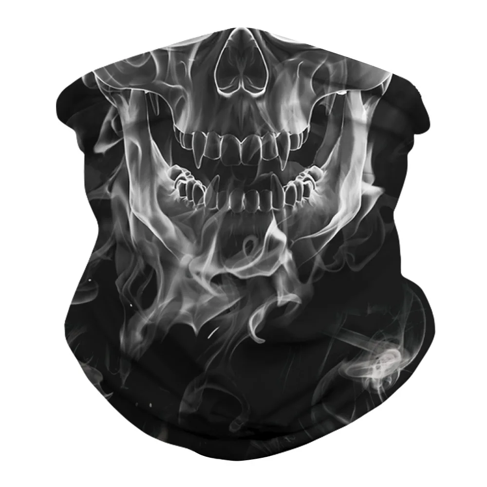 New Skull Skull Digital Print Magic Scarf Personalized Mask Quick-Dry Sweat Absorbing Outdoor Riding Protection