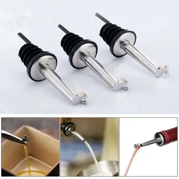 

Stainless Steel Bottle Nozzle Pourer Oil/mouth with Bottle Stopper Cork Wine Bottle Red Dry Pot Plug Olive Pourer Dispenser
