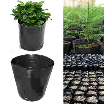 

100Pcs Plastic Nursery Pot Planter Flowerpot Seedlings Planting Containers Set Bottom Hollow Home Garden Supplies Decor