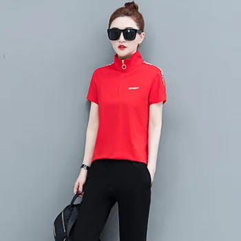 

korean fashion clothing summer clothes for women 2020 ladies tracksuits women set two piece set top and pants woman 2 piece set