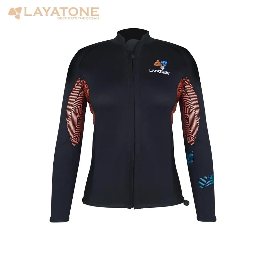 LayaTone гидрокостюм Топ женский 3 мм неопрен водолазный костюм Топ куртка для серфинга Дайвинг топ с длинными рукавами каноэ кайк бег костюм куртка
