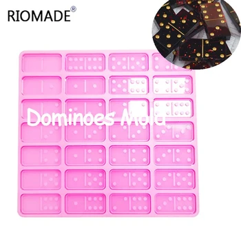 

Dominoes Mold DIY Handmade Silicone Game Cake Decorating Tools Cookies Sugar For Jewelry Accessories Craft Epoxy Resin Mould