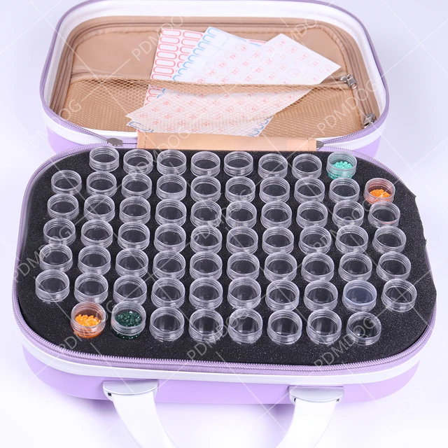 $US $38.20 5 colors 132 Bottles Diamond Painting Tools Container Storage Bag Carry Case Daimond Painting Bag Zipper Accessories Double Laye