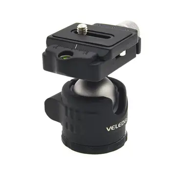 

Metal Aluminum Alloy Camera Tripod Ball Head Rocker with 1/4in Screw Mount Quick Release Plate