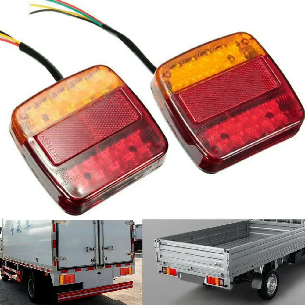 2pcs 26 LED Car Auto Trailer Truck Tail Light Brake Stop Turn Signal Light Lamp 