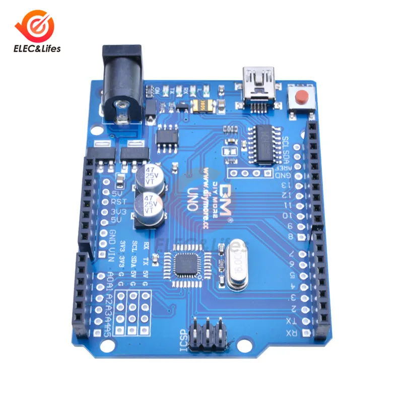 UNO R3 CH340G CH340 MEGA328P ATMEGA328 ATMEGA328P-16AU микроконтроллер 3,3 В 5 в мини USB кабель для Arduino модуль расширения