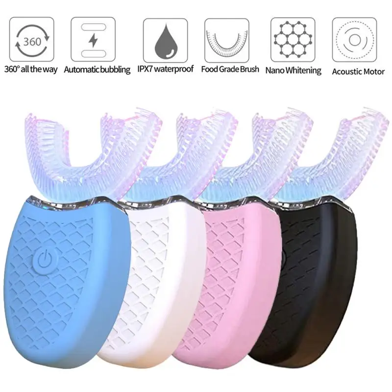 360° Wireless Automatic Electric Sonic Toothbrush Teeth Whitening Ultrasonic Tooth Cleaner Beauty Instrument Silicone Brush 360° Wireless Automatic Electric Sonic Toothbrush Teeth Whitening Ultrasonic Tooth Cleaner Beauty Instrument Silicone Brush