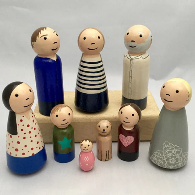 10PCS Wooden Doll 35mm-65mm Maple Unpainted Handmade Unfinished Decor Dolls DIY Handmade Baby Product Newborn Gifts 4