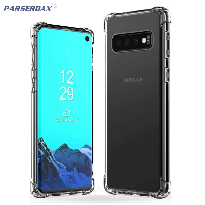 Прозрачный защитный ТПУ чехол-бампер для samsung Galaxy Note 10 Pro 9 8 5 4 3 S10 5G S9 S8 Plus S7 S6 Edge прозрачный чехол 1000 шт