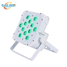 Горячая 24X Белый Чехол 12*18 Вт 6в1 RGBAW UV беспроводной светодиодный плоский светильник DJ светильник ing для сценического мероприятия клуба