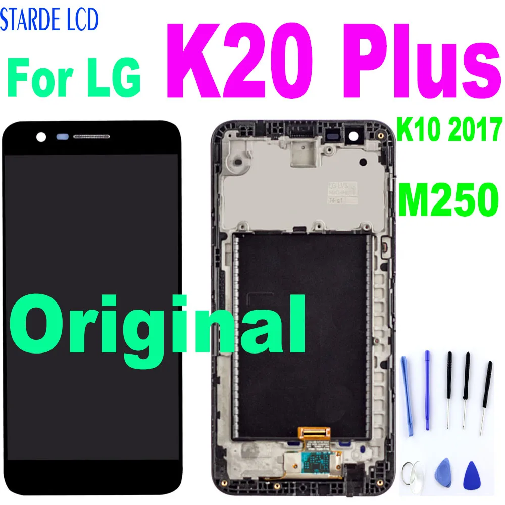 

5.3 inch Original For LG K10 2017 M250 M250N M250E LCD Display Touch Screen Digitizer Assembly With Frame For K20 Plus Display