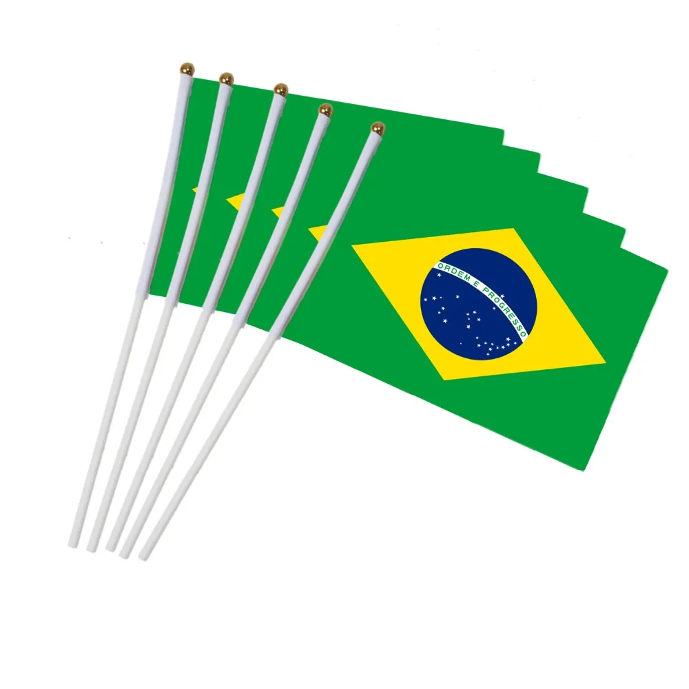 Мини-флаг, флаг Бразилии, флаг Бразилии, Круглый флаг, национальные флаги стран, вечерние украшения, принадлежности для парадов, Кубок мира
