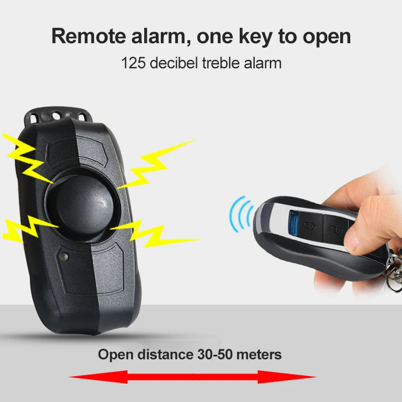 Allarme bici con telecomando, allarme bici wireless con 113 dB super