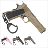 1911 1:4 Model Key Rings Tactical Pistol Shape Decorative Plastic Key Chain Holder Movable Lever and Magazine