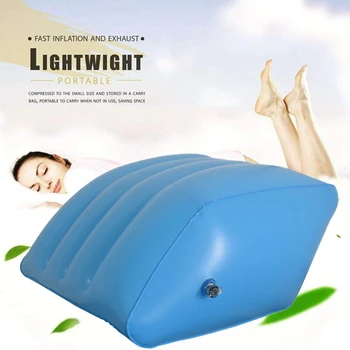 

Soft Wedge Inflatable Leg Pillow Rest Pillow Cushion Lightweight Portable Knee Pillow Travel Office Home