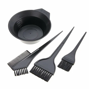 

2 Sets Black Hair Color Dye Bowl Comb Brush Tool Kit Hairdressing Coloring Brushes Bowl Tint Coloring Tool Set