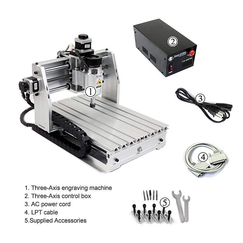 Mini CNC 2520T Router ER11 Collect PCB Engraver Wood Metal Aluminum Milling Engraving Carving Machine | Инструменты