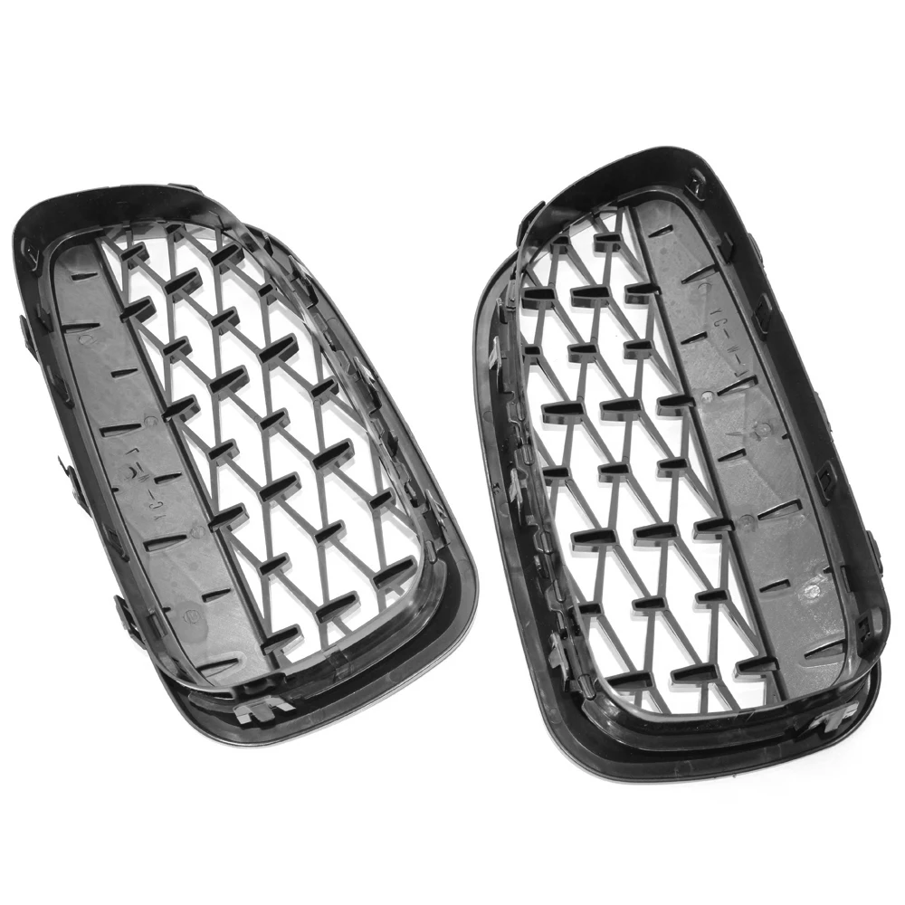 

2PCS Racing Grills For BMW F10 F11 F18 528i 535i 5 Series 2010-2016 Front Grill Grille Meteor Bright Black Car Replacement Parts