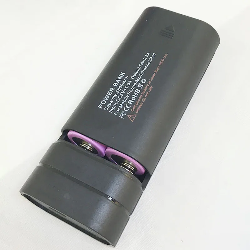 Портативный USB внешний аккумулятор коробка 2*18650 зарядное устройство Внешний аккумулятор чехол коробка DIY комплект для samsung huawei Xiaomi всех смартфонов