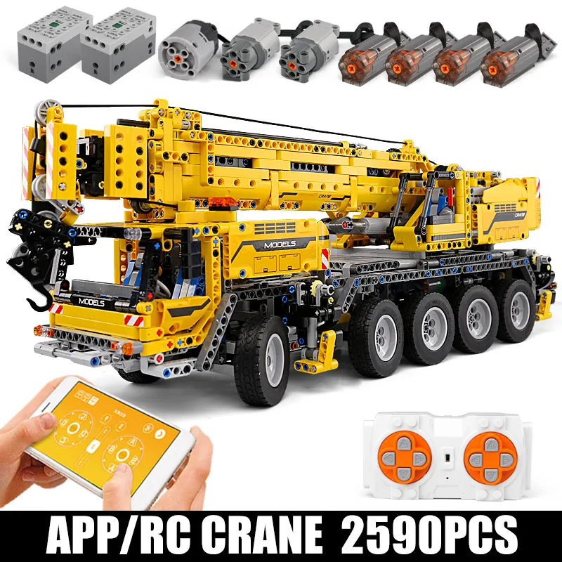 

IN Stock Mould King 13107 Motor Power Mobile Crane Mk II Model Kits Model Building Blocks Bricks 42009 Toys Gifts