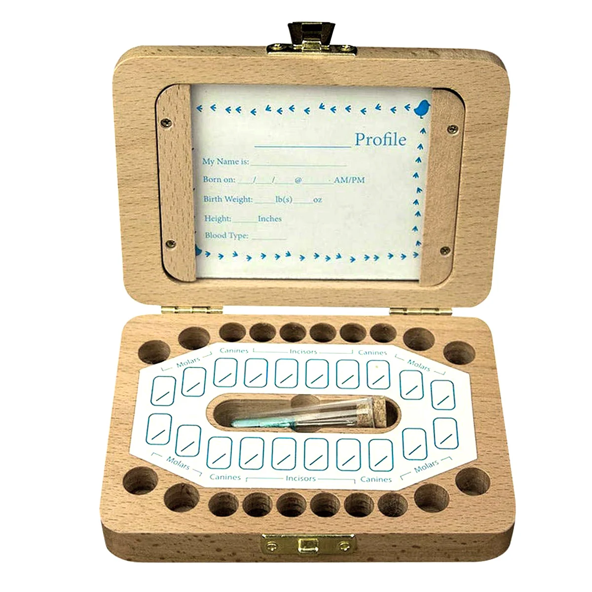 

Baby Photo frame teeth Multifunction box Save Organizer Wooden Tooth Box Kids Milk Teeth Storage Collect Teeth Save Gifts