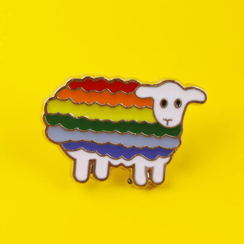 Значки ЛГБТ с радужной овечкой для рюкзака значки гордостью одежды