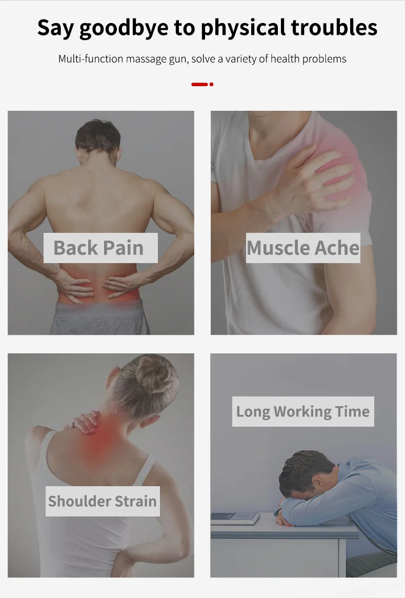 Muscle Massage Gun Deep Tissue Pure Wave Percussion Body Fascia Gun Massager Muscle Gun Body Relaxation Pain Relief Massager