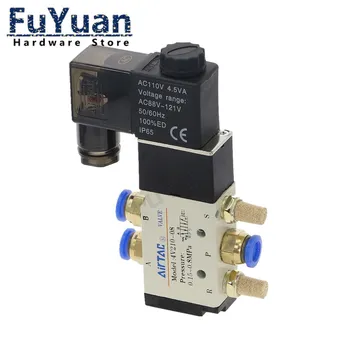 

Pneumatic Electric Solenoid Valve 5 Way 2 Position Control Air Gas Magnetic Valve 12V 24V 220V Coil Volt 4mm-12mm Hose Fittings