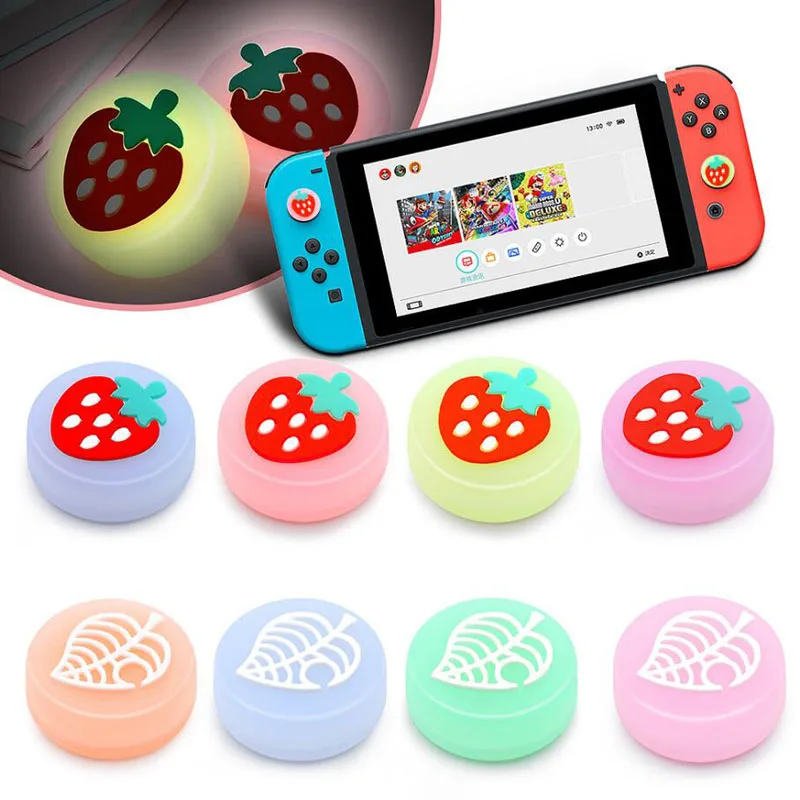 Glow Luminoso Fruit Thumb Stick Grip Cap Joystick Cover Per Nintendo Switch Ns Lite Joy-Con Controller Custodia Per Levetta Nintendo