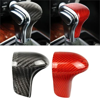 

Car Gear Shift Knob Cover Shell Carbon Fiber Decoration For Audi A4 A5 Q5 Q7 A6 A7 S6 S7 Black/Red