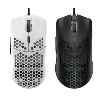 

M6 Hollow Honeycomb Pattern Game Mouse Lightweight RGB Wired Gaming Mice 12000DPI for Game Lovers