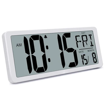 

JEYL Large Digital Wall Clock, Electronic Alarm Clocks for Bedroom Home Decor, Count Up & Down Timer, 14.17 Inch Large LCD S