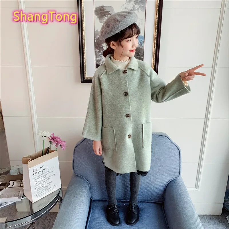 ShangTong/пальто для маленьких девочек; зимняя верхняя одежда для маленьких девочек; Верхняя одежда для девочек-подростков; осенняя куртка; одежда для детей 12 лет