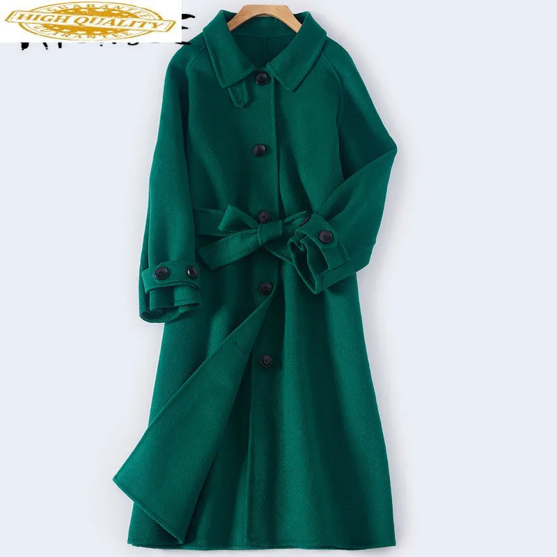 

Spring Autumn Coat Women Korean Double-sided Wool Jacket Women Alpaca Woolen Overcoat Abrigos Mujer Invierno 2019 2039 YY1958