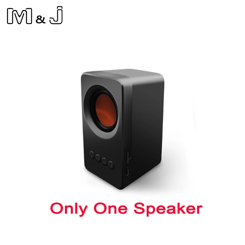 One Black Speaker M& J портативный TWS Bluetooth 5,0 динамик настоящий стерео звук сабвуфер колонки s USB mp3 TF fm-радио Встроенный микрофон - Цвет: One Black Speaker