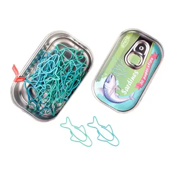

Sardines Paper Needle Paper Clip 30 Clips Metal Bookmark Befriend Metal Fish Paper Clip
