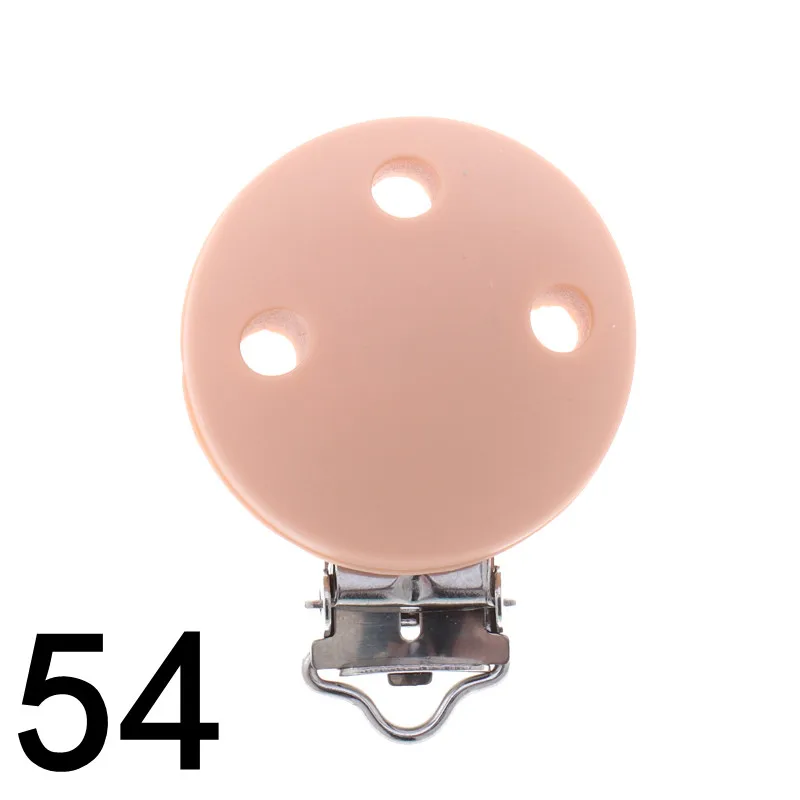 Pacifier Clip 10PCS Silicone Round Teether DIY Chain Holder Soothing Accessories For Baby