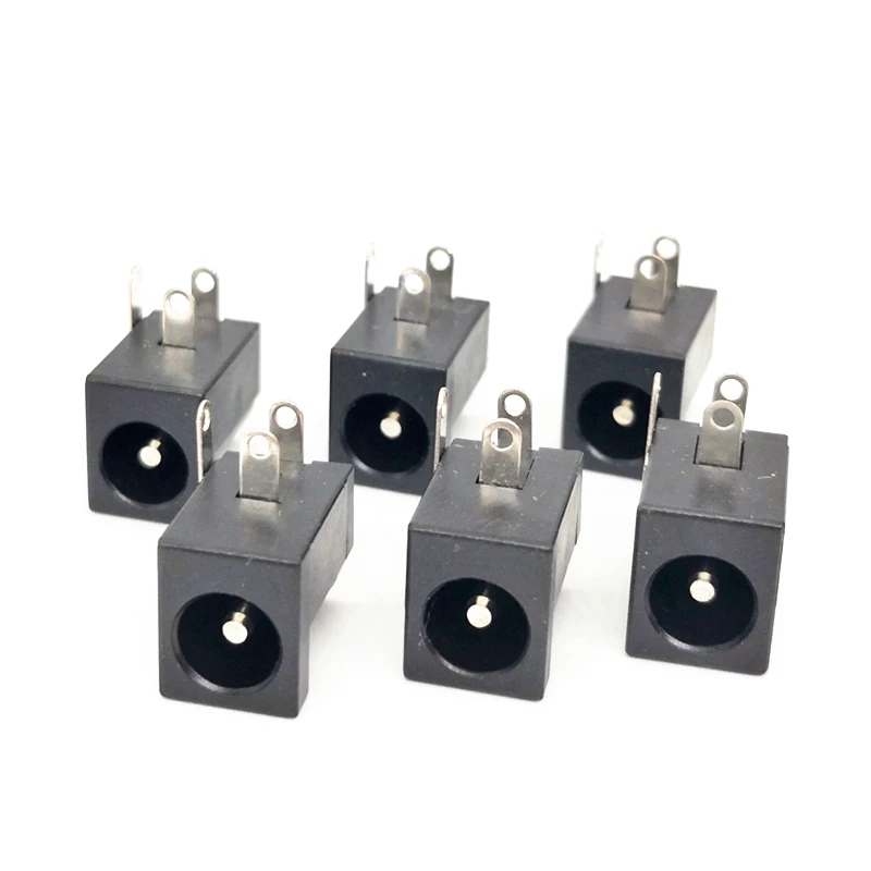 10 шт. DC 005 разъем питания DC005 5 5*2 1 мм 2 Круглый иглы черный цвет|dc dc|needle connector |